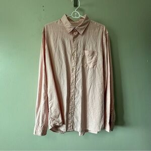 GAP Pink Casual Button Down Shirt, Linen